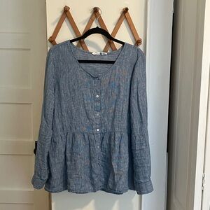 Sigrid Olsen 100% linen top